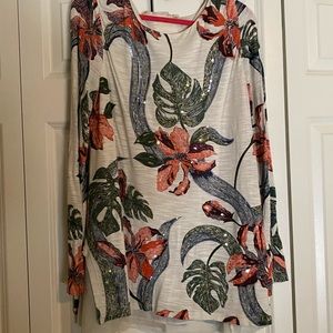 Soft Surroundings Sequined Dress Knit Blouse